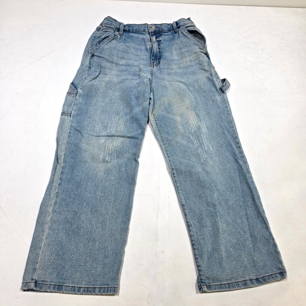 Wild Fable Utility Jeans Womens 12 Blue Highest Rise Carpenter Relaxed Denim